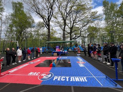 Праздничный турнир по мас-рестлингу провели в День Победы на ВДНХ в Москве